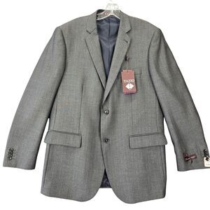 Tazio Italy Gray Wool Touch Suit Coat NEW Silk Lined Formal Jacket Mens Size 42R